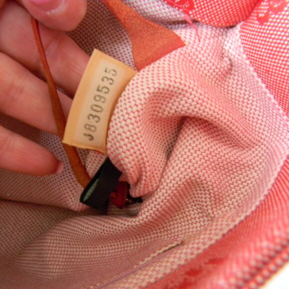 Dooney & Bourke Signature Shoulder MONOGRAM  Red LOGO E/W Leather/Canvas TOTE - Picture 11 of 11